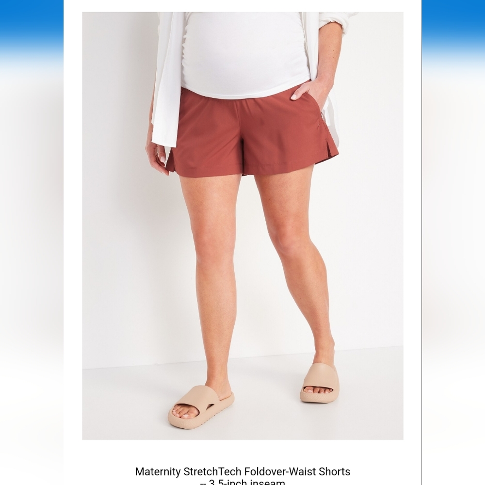 Xxl maternity stretch tech over bump shorts